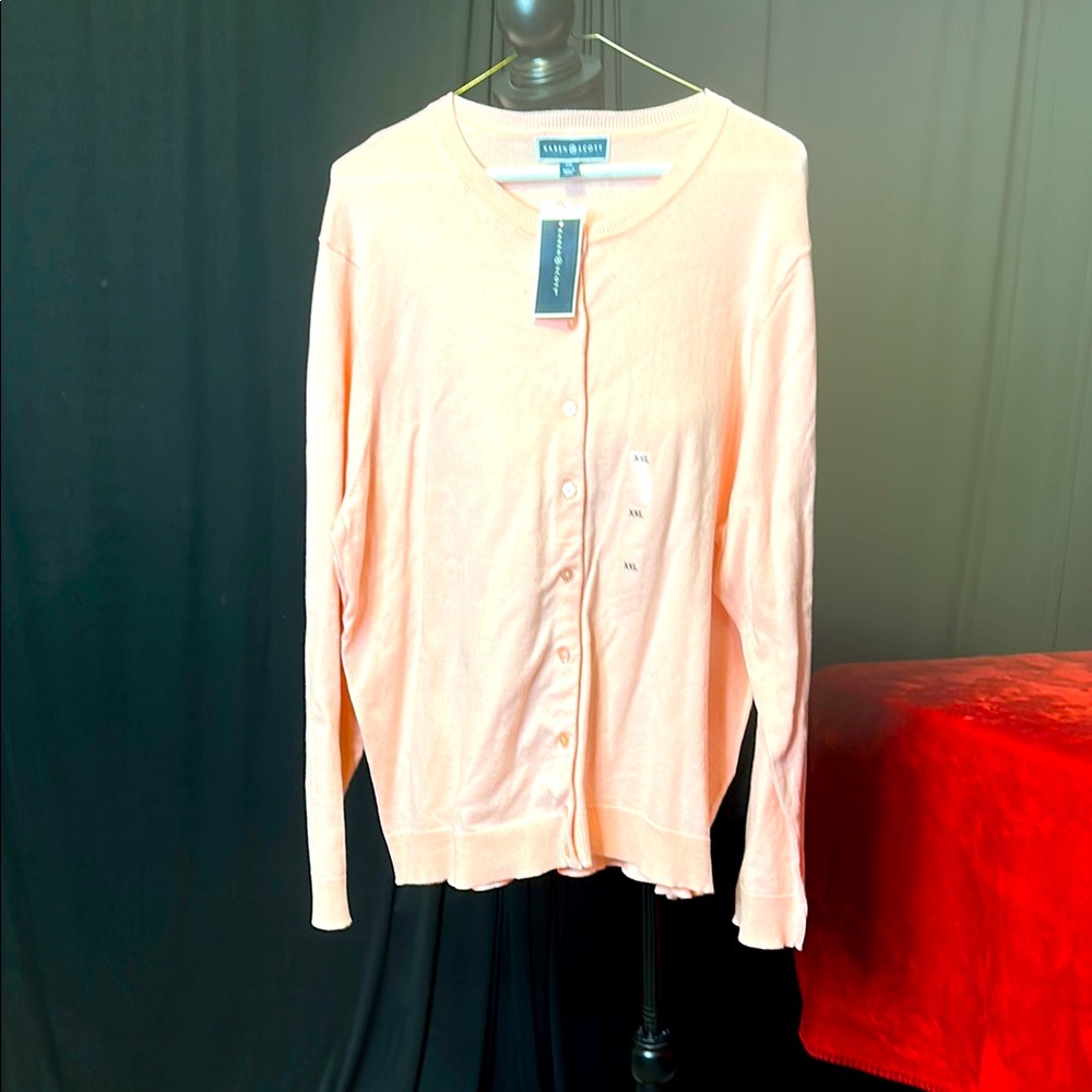Pink sweater button down